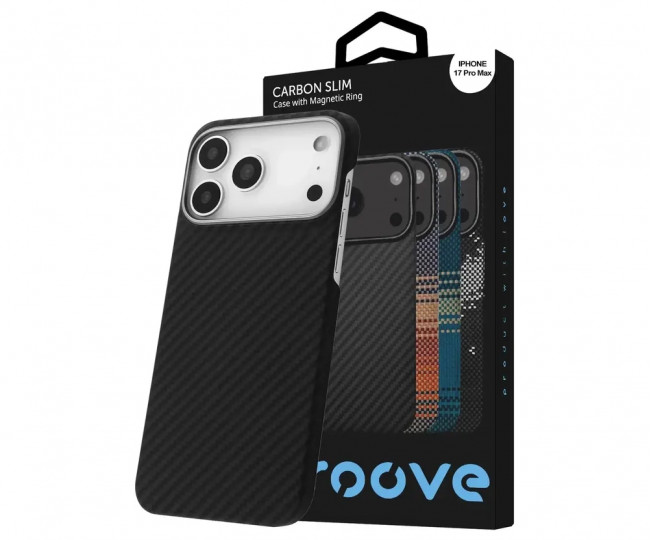 Чехол Proove Carbon Slim with Magnetic Ring iPhone 17 Pro Max (black)